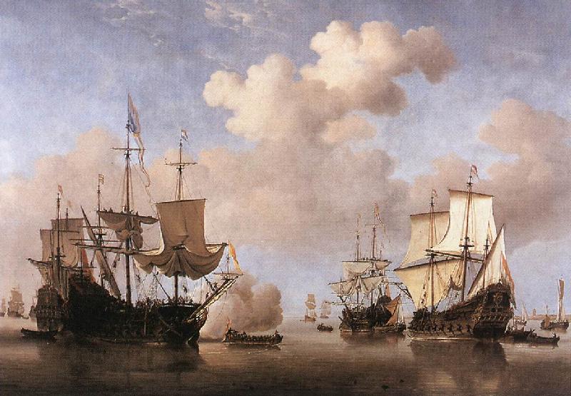  Calm: Dutch Ships Coming to Anchor  wt